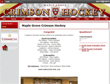 Tablet Screenshot of mgcrimsonhockey.com